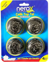 Nerox Metal Scourer 4 Pk, 24/cs.F3004